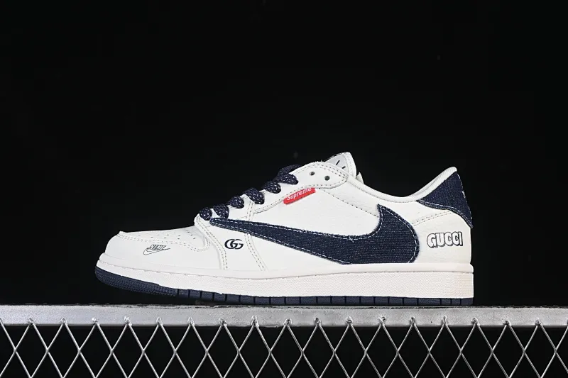 All categories Air Jordan Jordan series basketball shoes Air Jordan 1 Low High-end customized low-top sneakers Travis Scott x Fragment Design x Air Jordan 1 Low OG SP AJ1 Joe 1 joint beige denim low-top cultural casual sneakers JW1188-148